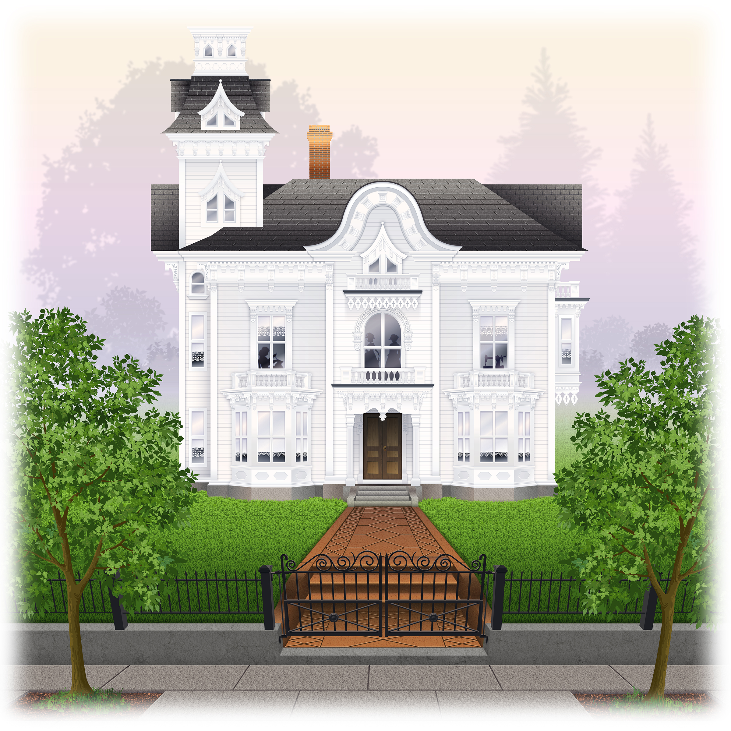 Architectural Rendering of The Wedding Cake House
