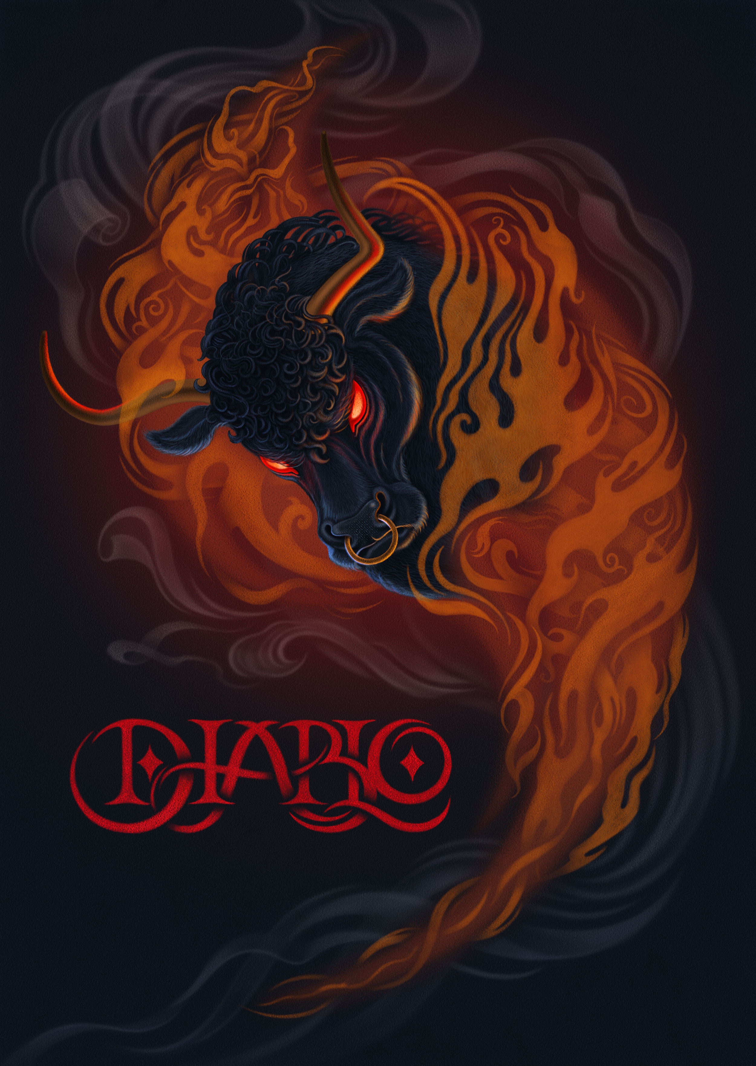 Diablo Concept Illustration of a really pissed-off bull