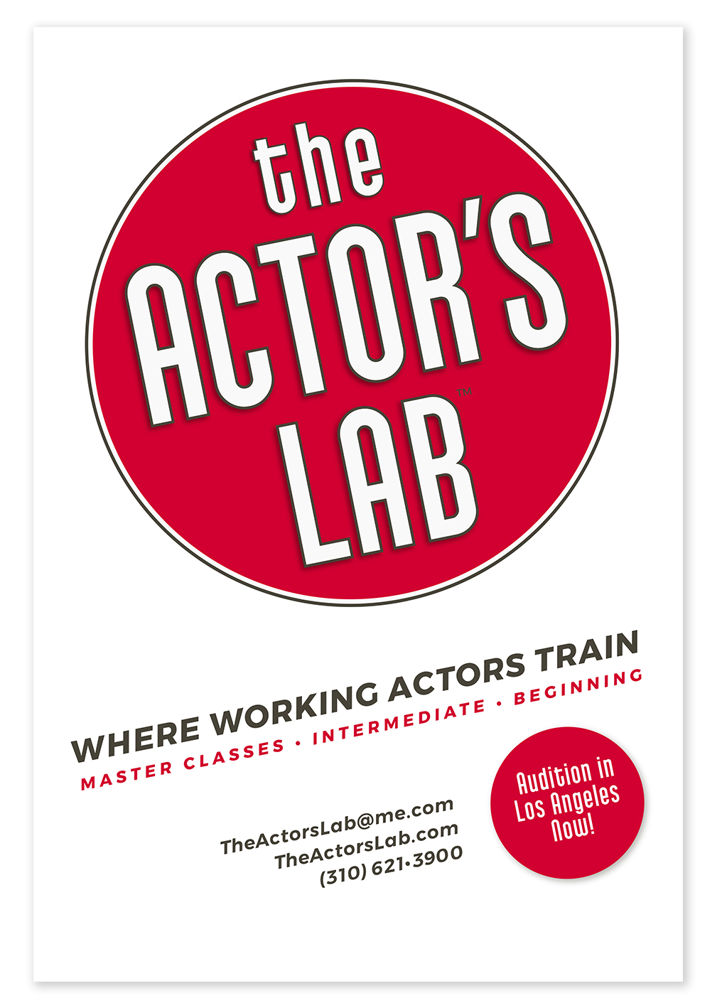 Poster for The Actor's Lab