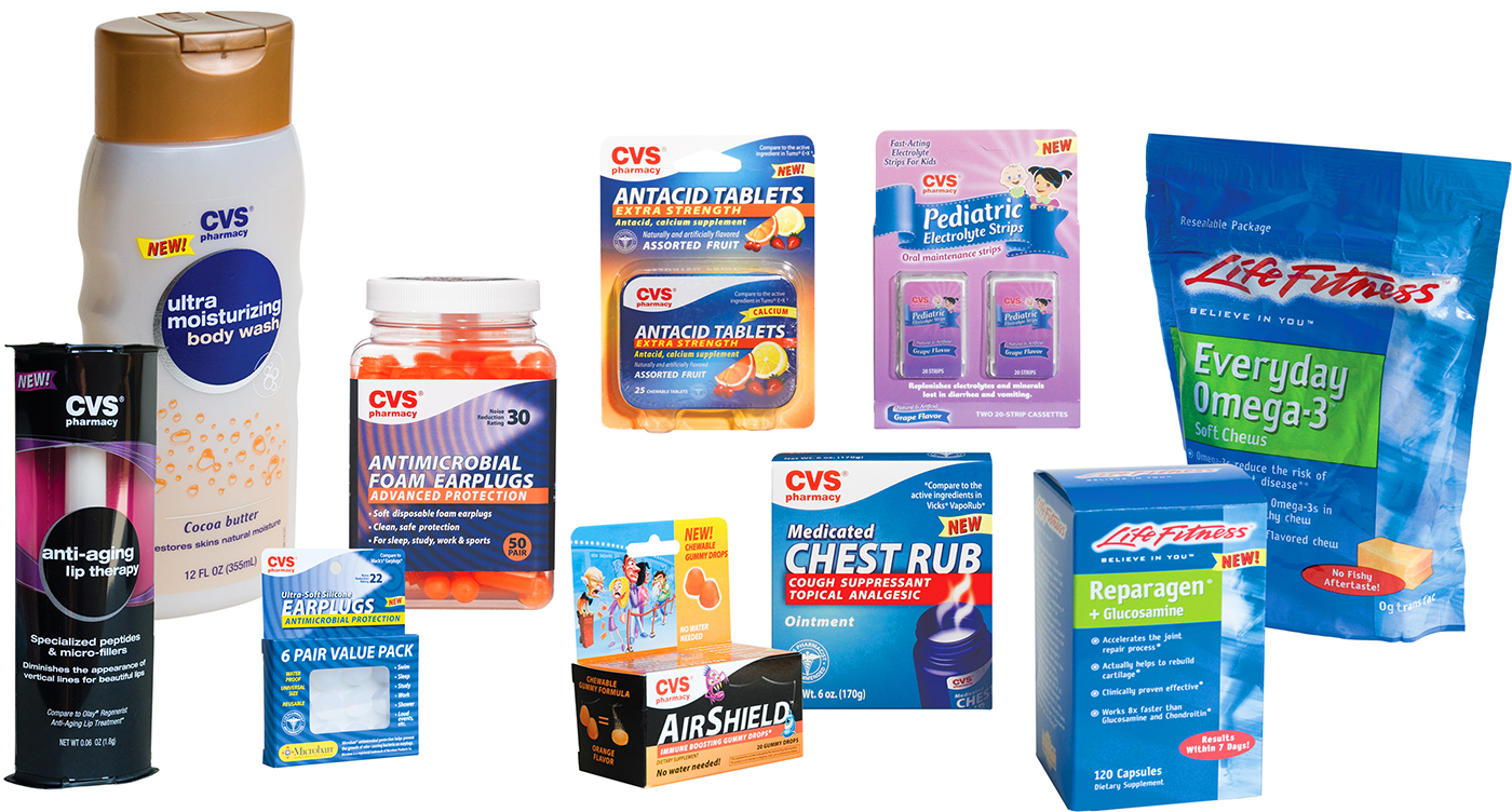 CVS Brand packaging layouts