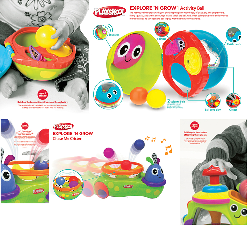 Package Designs for Hasbro's Playskool, Explore 'n Grow product line