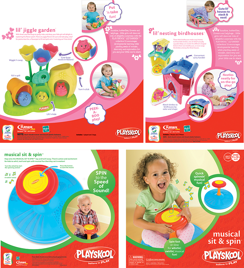 Package Designs for Hasbro's Playskool product line
