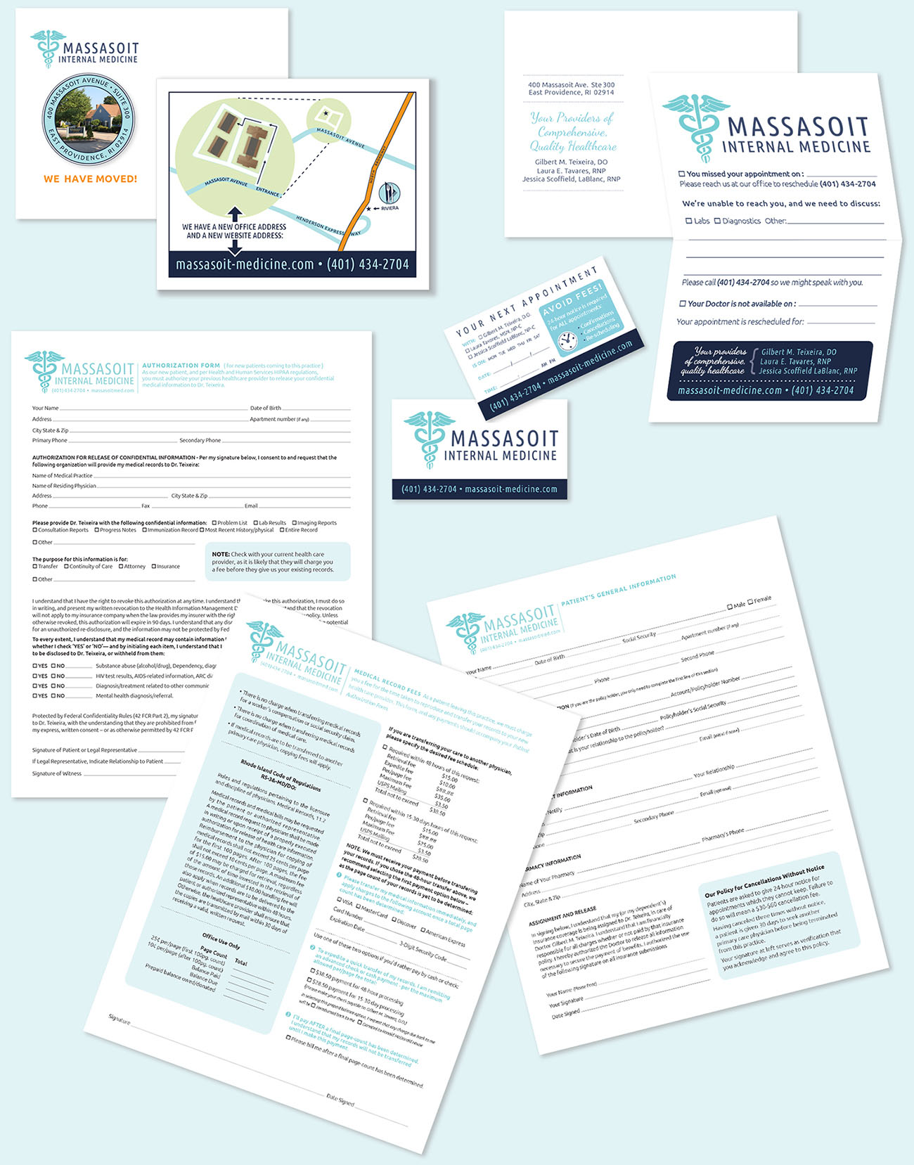 Massasoit Medicine, Business Collateral and Patient Forms