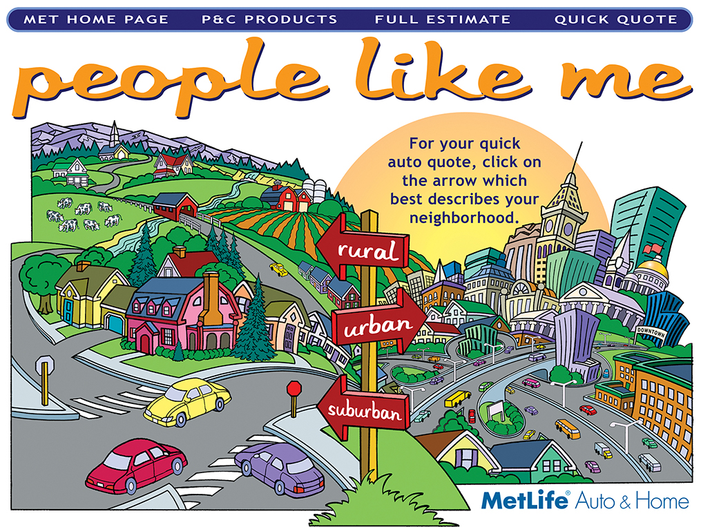 Metropolitan Life Home & Auto, People Like Me Graphic User Interface, Splash Screen