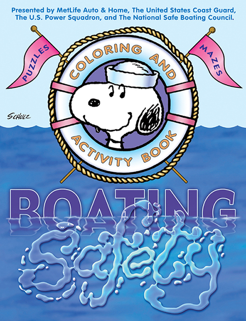 Snoopy Boating Safety Coloring and Activity Booket, front cover