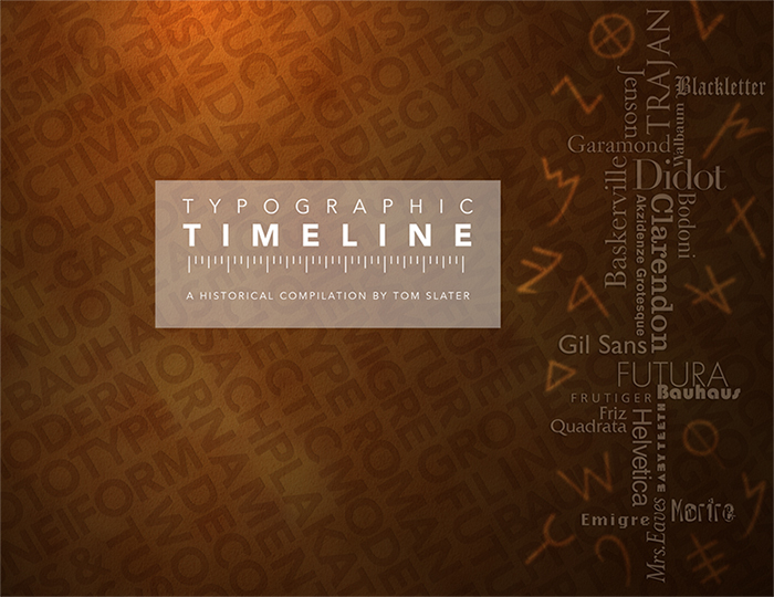 Typographic Timeline Book Cover Graphics